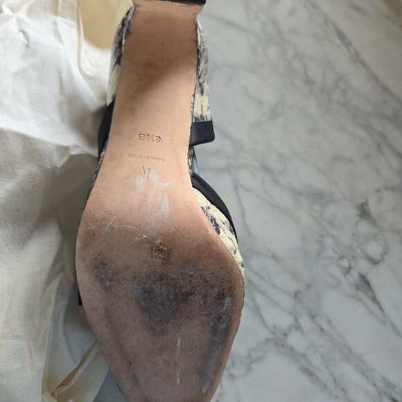 New Designer Francis Valentine high heel leather snake print shoes - Picture 5 of 7